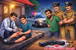 विनापरवाना पिस्टल हाताळताना सुटली गोळी; मित्र गंभीर जखमी, एकास अटक