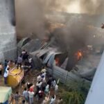 चिकलठाणा हिनानगरमध्ये मंडप साहित्याच्या गोडाऊनला भीषण आग; लाखोंचे नुकसान