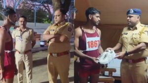 चप्पल घालून धावणाऱ्या तरुणाची जिद्द पाहून पोलीस अधिकाऱ्यांचे मन हेलावले; वर्दीच्या स्वप्नासाठी झगडणाऱ्या उमेदवाराला स्वतःच्या पैशातून शूज देत दिला मानवतेचा हात