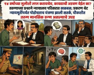 “१४ वर्षांच्या मुलीशी लग्न करायचेय, कायद्याची अडचण येईल का?” तरुणाच्या प्रश्नाने न्यायालय परिसरात खळबळ; प्रकरण थेट न्यायमूर्तींपर्यंत पोहोचताच यंत्रणा झाली सतर्क, चौकशीत तरुण मानसिक रुग्ण असल्याचे उघड