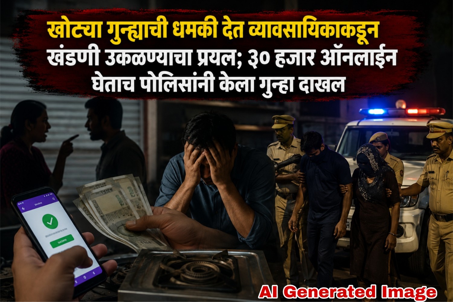 🚨 खोट्या गुन्ह्याची धमकी देत व्यावसायिकाकडून खंडणी उकळण्याचा प्रयत्न; ३० हजार ऑनलाइन घेताच पोलिसांनी केला गुन्हा दाखल