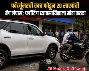 फॉर्च्यूनरची काच फोडून २० लाखांची बॅग लंपास; प्लॉटिंग व्यावसायिकाला मोठा फटका