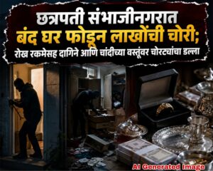 छत्रपती संभाजीनगरात बंद घर फोडून लाखोंची चोरी; रोख रकमेसह दागिने आणि चांदीच्या वस्तूंवर चोरट्यांचा डल्ला