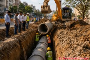 ड्रेनेज प्रकल्पात अडथळा आणणाऱ्यांवर गुन्हे दाखल करा; आयुक्त अमोल येडगे यांचे आदेश