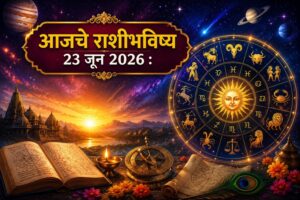 आजचे राशीभविष्य २३ जून २०२६: मेष ते मीन; जाणून घ्या नोकरी, व्यवसाय, आर्थिक स्थिती, प्रेमसंबंध आणि आरोग्याबाबत काय सांगतात ग्रह-नक्षत्र