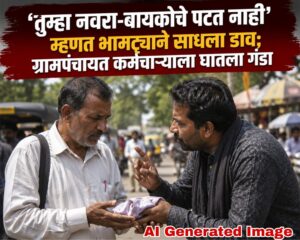 “‘तुम्हा नवरा-बायकोचे पटत नाही’ म्हणत भामट्याने साधला डाव; ग्रामपंचायत कर्मचाऱ्याला घातला गंडा”