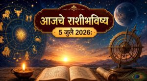 🔮 आजचे राशीभविष्य – 5 जुलै 2026: तुमच्या राशीनुसार आजचा दिवस कसा जाईल? वाचा करिअर, व्यवसाय, आर्थिक व्यवहार, प्रेमसंबंध, आरोग्य, प्रवास आणि यश-अपयशाचा सविस्तर अंदाज