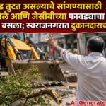 झाड तुटत असल्याचे सांगण्यासाठी गेले आणि जेसीबीच्या फावड्याचा फटका बसला; स्वराजनगरात दुकानदाराचा मृत्यू