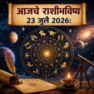 🌞 आजचे राशीभविष्य २३ जुलै २०२६ : मेष ते मीन सर्व १२ राशींचे सविस्तर भविष्य, करिअर, व्यवसाय, आर्थिक स्थिती, प्रेम, कुटुंब आणि आरोग्याबाबत जाणून घ्या आजचा दिवस कसा असेल?