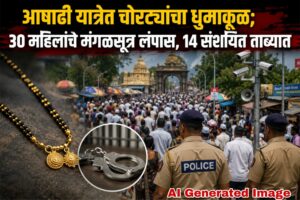 आषाढी यात्रेत चोरट्यांचा धुमाकूळ; ३० महिलांचे मंगळसूत्र लंपास, १४ संशयित ताब्यात