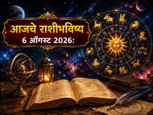 🌞 आजचे राशीभविष्य – ६ ऑगस्ट २०२६ : मेष ते मीन सर्व १२ राशींसाठी कसा असेल आजचा दिवस? जाणून घ्या करिअर, व्यवसाय, आर्थिक स्थिती, कौटुंबिक जीवन आणि भाग्याचे संपूर्ण भविष्य!