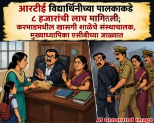 आरटीई विद्यार्थिनीच्या पालकाकडे ८ हजारांची लाच मागितली; करमाडमधील खासगी शाळेचे संस्थाचालक, मुख्याध्यापिका एसीबीच्या जाळ्यात