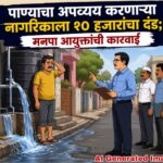 पाण्याचा अपव्यय करणाऱ्या नागरिकाला १० हजारांचा दंड; मनपा आयुक्तांची कारवाई