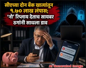 सीएच्या दोन बँक खात्यांतून १.७० लाख लंपास; ‘नो’ रिप्लाय देताच सायबर ठगांनी साधला डाव