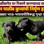 नारळीबागेत कौटुंबिक वादातून दोन पाळीव कुत्र्यांची हत्या; भाऊ-भावजयविरुद्ध गुन्हा दाखल