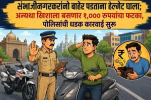 संभाजीनगरकरांनो बाहेर पडताना हेल्मेट घाला; अन्यथा खिशाला बसणार १,००० रुपयांचा फटका, पोलिसांची धडक कारवाई सुरू