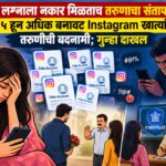 लग्नाला नकार मिळताच तरुणाचा संताप; १५ हून अधिक बनावट Instagram खात्यांतून तरुणीची बदनामी; गुन्हा दाखल