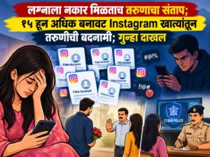 लग्नाला नकार मिळताच तरुणाचा संताप; १५ हून अधिक बनावट Instagram खात्यांतून तरुणीची बदनामी; गुन्हा दाखल