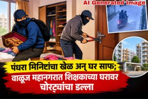 पंधरा मिनिटांचा खेळ अन् घर साफ; वाळूज महानगरात शिक्षकाच्या घरावर चोरट्यांचा डल्ला