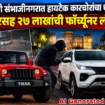 छत्रपती संभाजीनगरात हायटेक कारचोरांचा धुमाकूळ; थारसह २७ लाखांची फॉर्च्यूनर लंपास