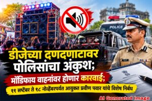 डीजेच्या दणदणाटावर पोलिसांचा अंकुश; मॉडिफाय वाहनांवर होणार कारवाई; १९ सप्टेंबर ते १८ नोव्हेंबरपर्यंत आयुक्त प्रवीण पवार यांचे विशेष निर्बंध