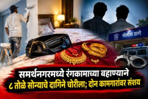 समर्थनगरमध्ये रंगकामाच्या बहाण्याने ८ तोळे सोन्याचे दागिने चोरीला; दोन कामगारांवर संशय