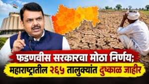 फडणवीस सरकारचा मोठा निर्णय; महाराष्ट्रातील २६५ तालुक्यांत दुष्काळ जाहीर