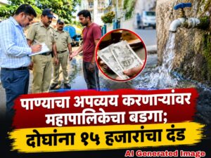 पाण्याचा अपव्यय करणाऱ्यांवर महापालिकेचा बडगा; दोघांना १५ हजारांचा दंड