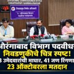 औरंगाबाद विभाग पदवीधर निवडणुकीचे चित्र स्पष्ट! 13 उमेदवारांची माघार, 41 जण रिंगणात; 23 ऑक्टोबरला मतदान