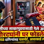 नातीच्या साखरपुड्यासाठी गेले अन् चोरट्यांनी घर फोडले; ७ तोळे दागिन्यांसह पासपोर्ट, आधारकार्ड लंपास