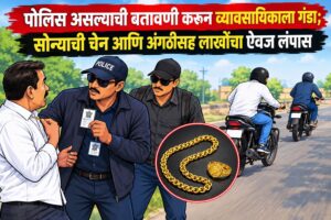 पोलिस असल्याची बतावणी करून व्यावसायिकाला गंडा; सोन्याची चेन आणि अंगठीसह लाखोंचा ऐवज लंपास